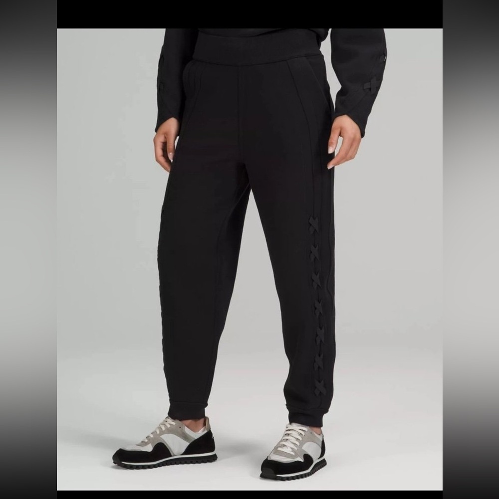 Lululemon Braided Detail High Rise Jogger Pants - Women's Size 2 Black